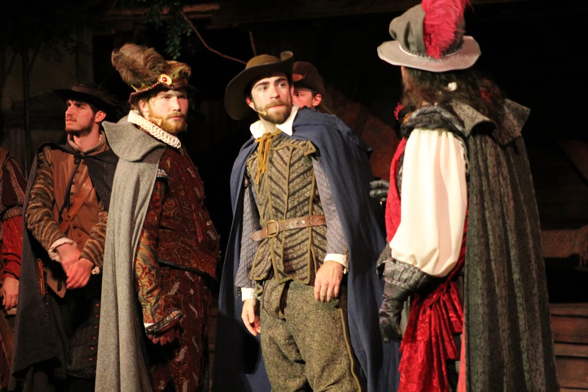 Brennan Gordon Metz in The Lost Colony ensemble scene