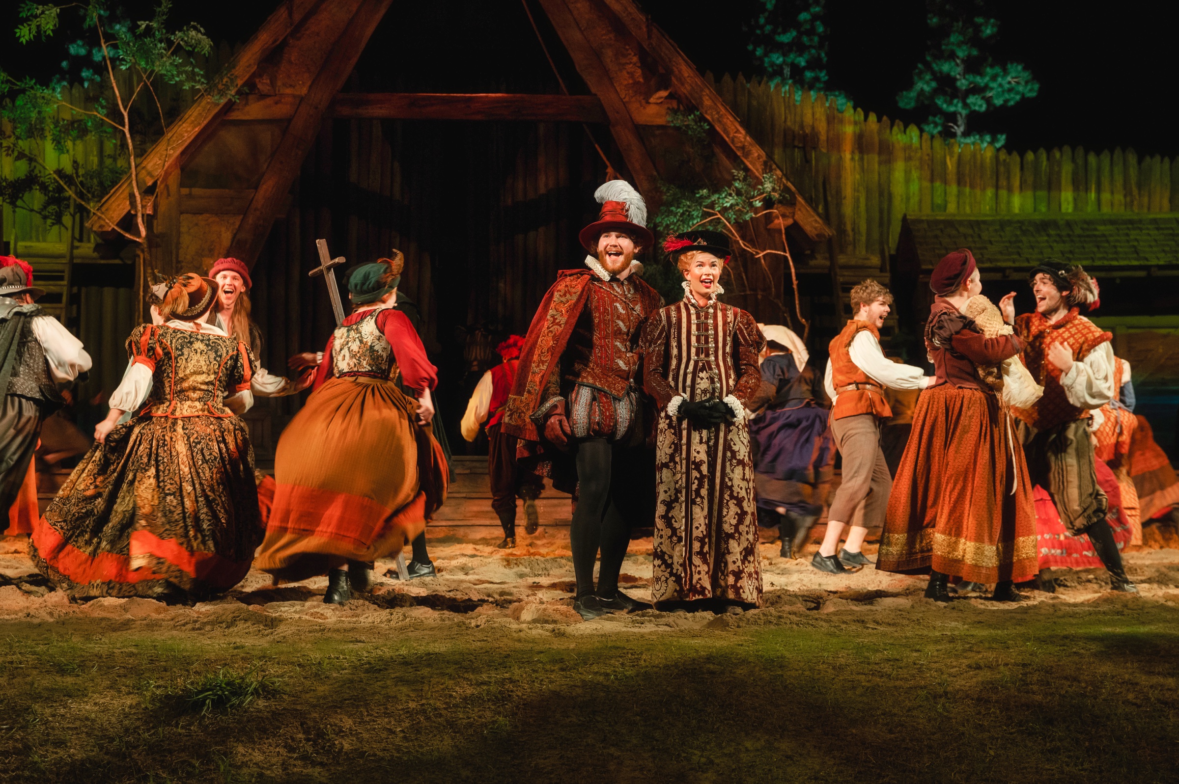 The Lost Colony company onstage